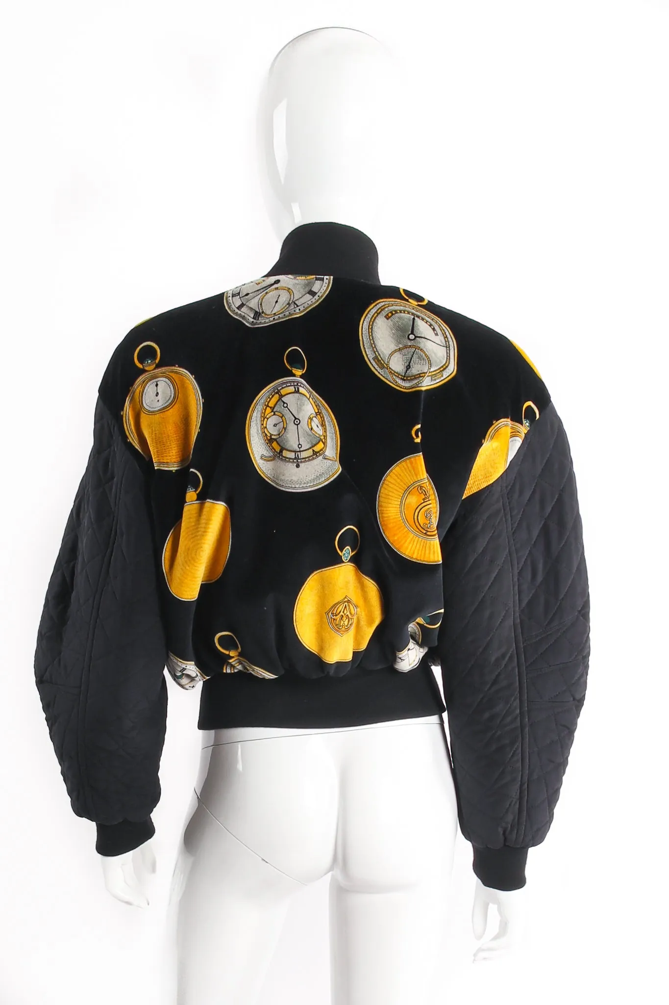 Pocket Watch Velvet Bomber Jacket