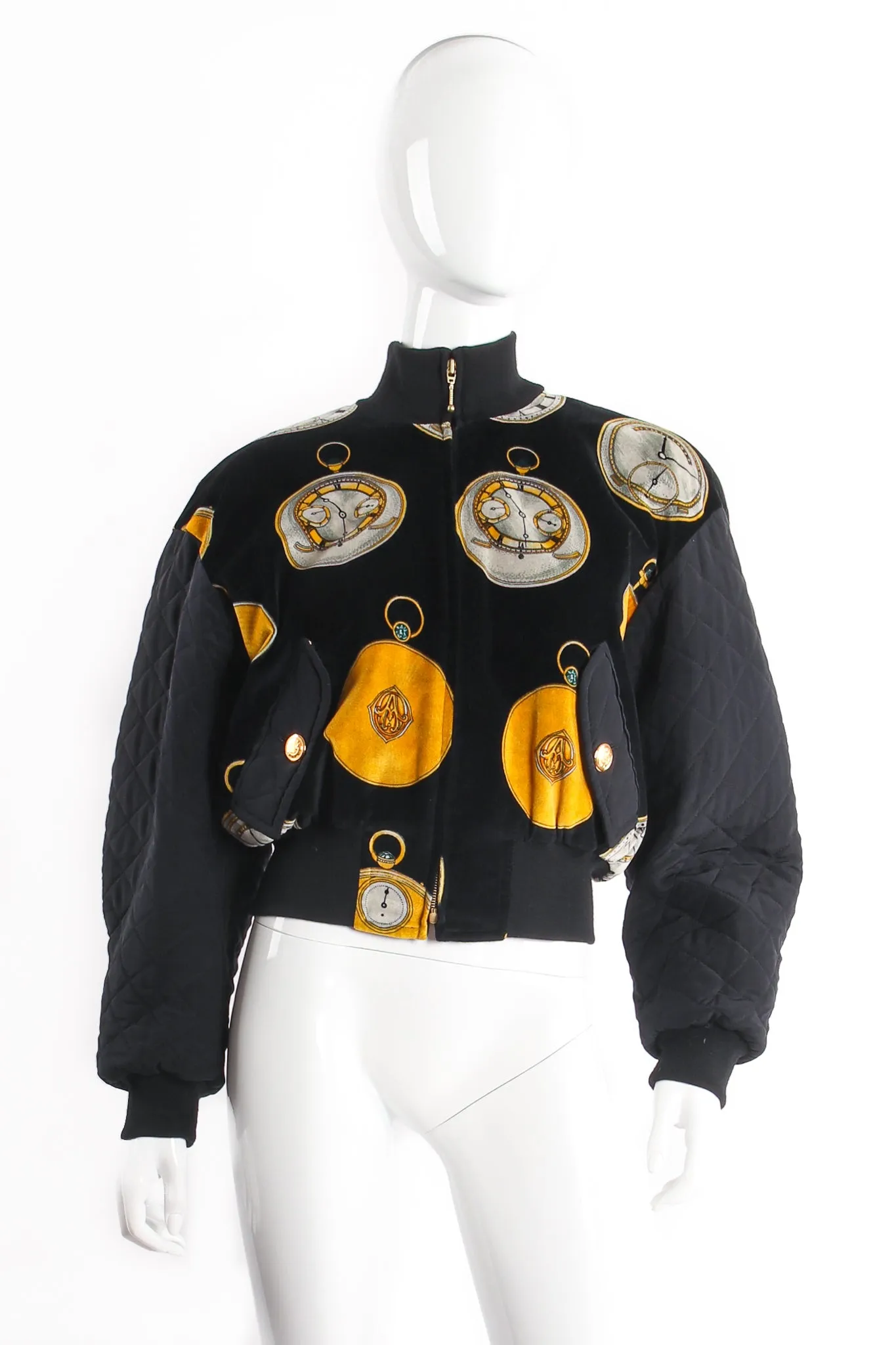 Pocket Watch Velvet Bomber Jacket