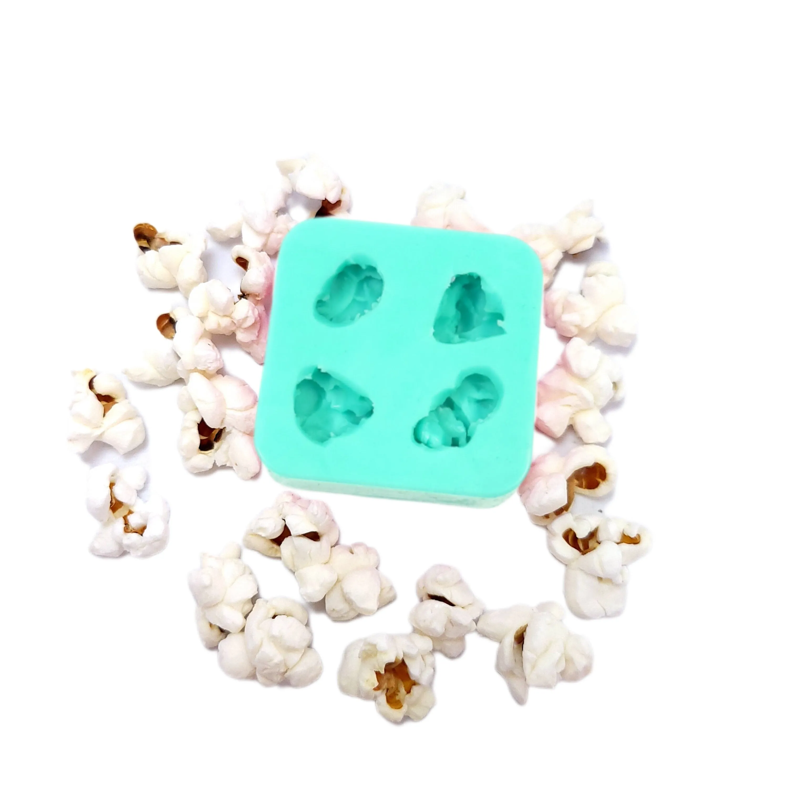 Popcorn silicone mold, 4 cavities realistic and intricate mold, popcorn candle embeds Silicone mold NC058