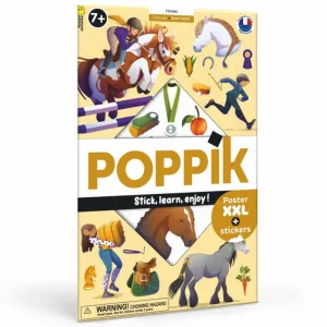 Poppik - Discovery Sticker Poster - Horses