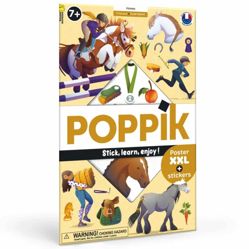 Poppik - Discovery Sticker Poster - Horses