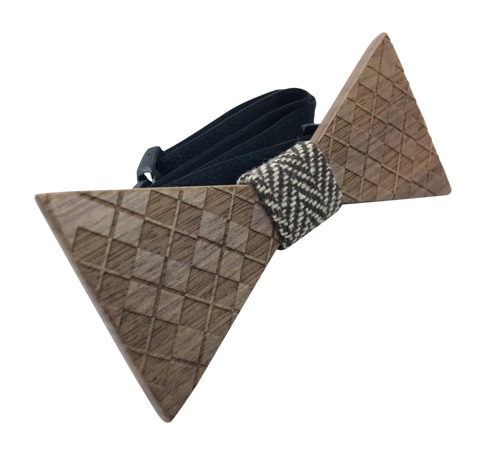 Premium Wooden Creative Handmade Bowtie with Matching Cotton Mens Blend Sock