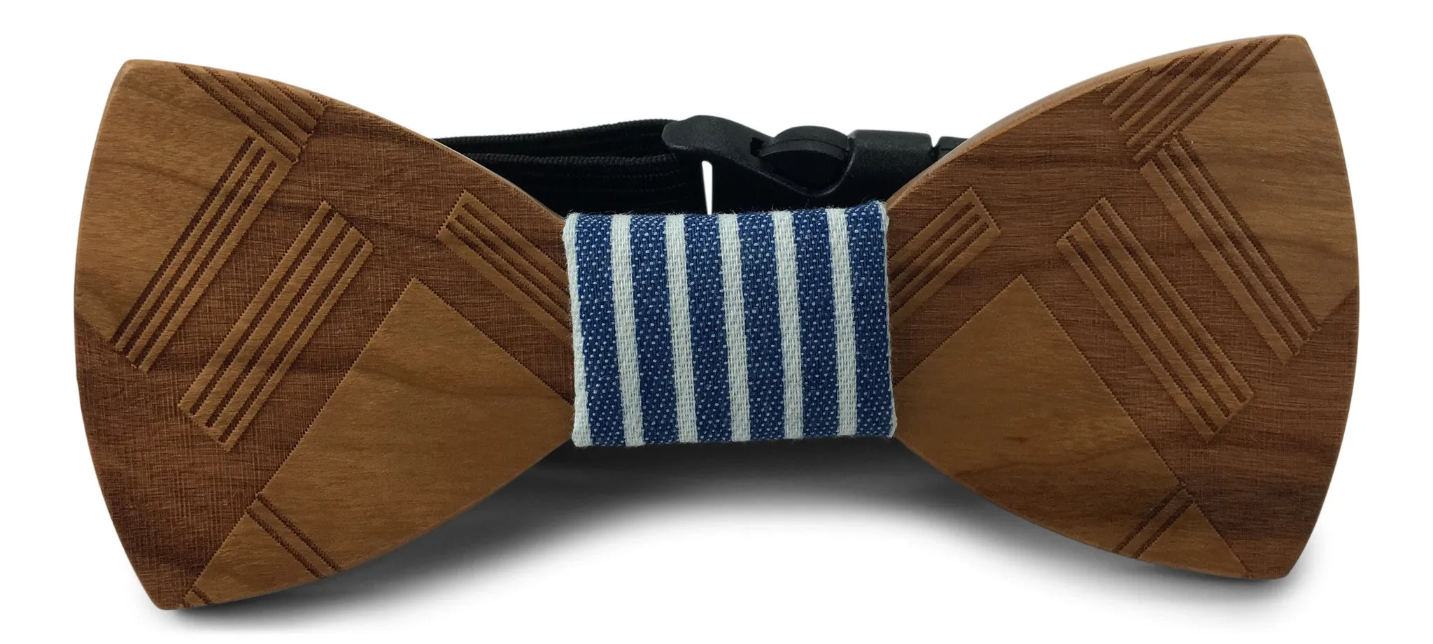 Premium Wooden Creative Handmade Bowtie with Matching Cotton Mens Blend Sock