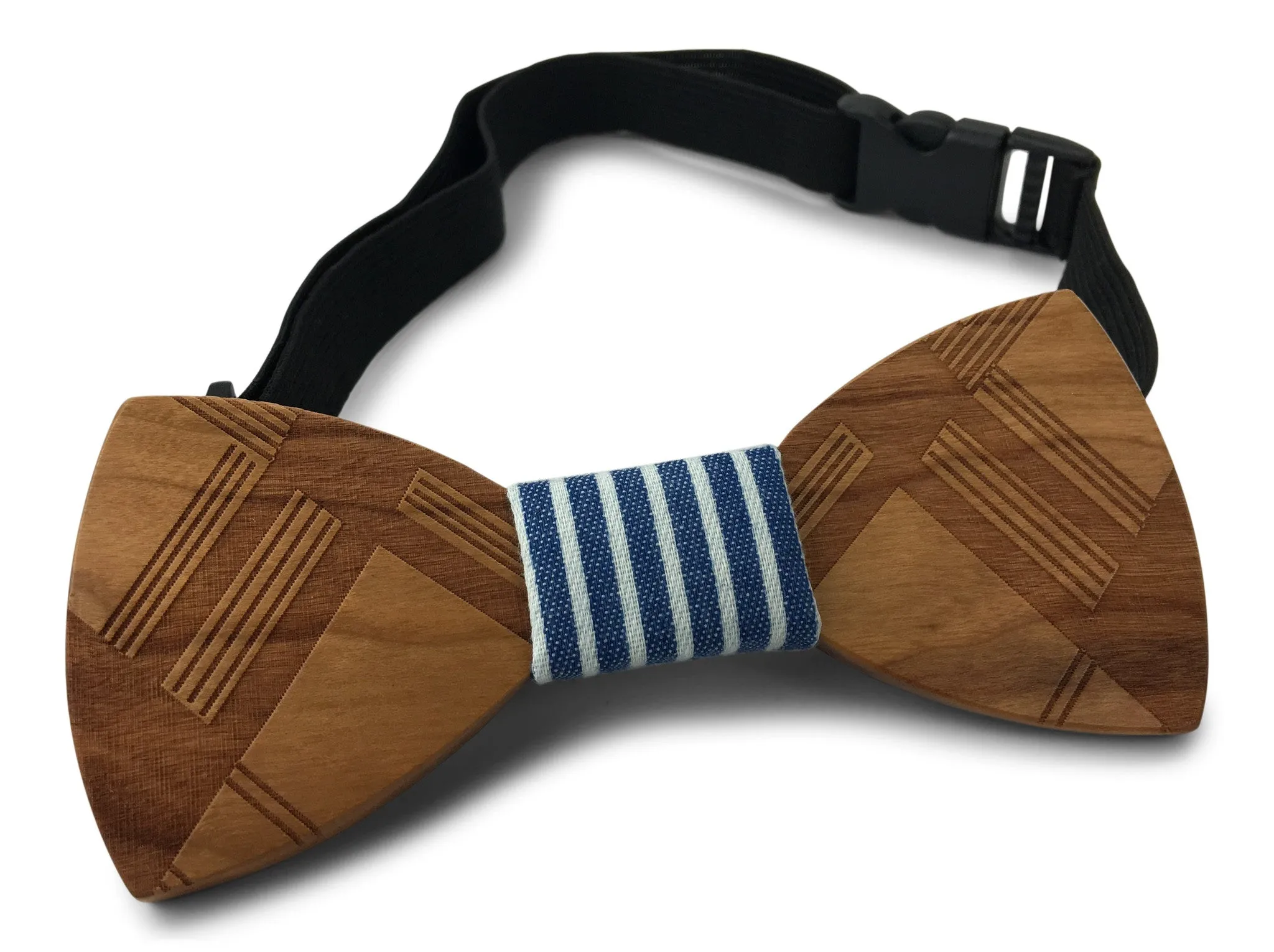 Premium Wooden Creative Handmade Bowtie with Matching Cotton Mens Blend Sock