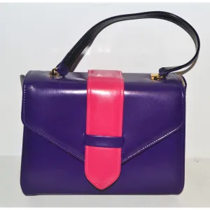 Purple & Pink Leather Kelly Purse