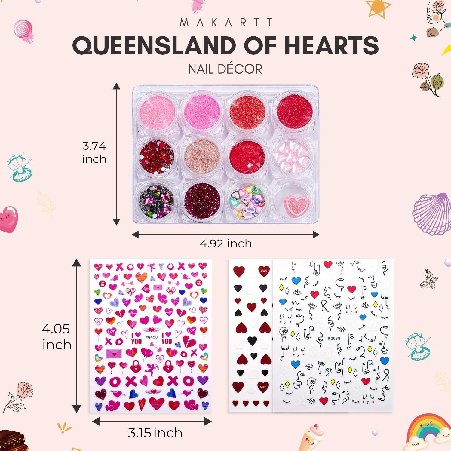 Queensland of Hearts Nail Décor Set