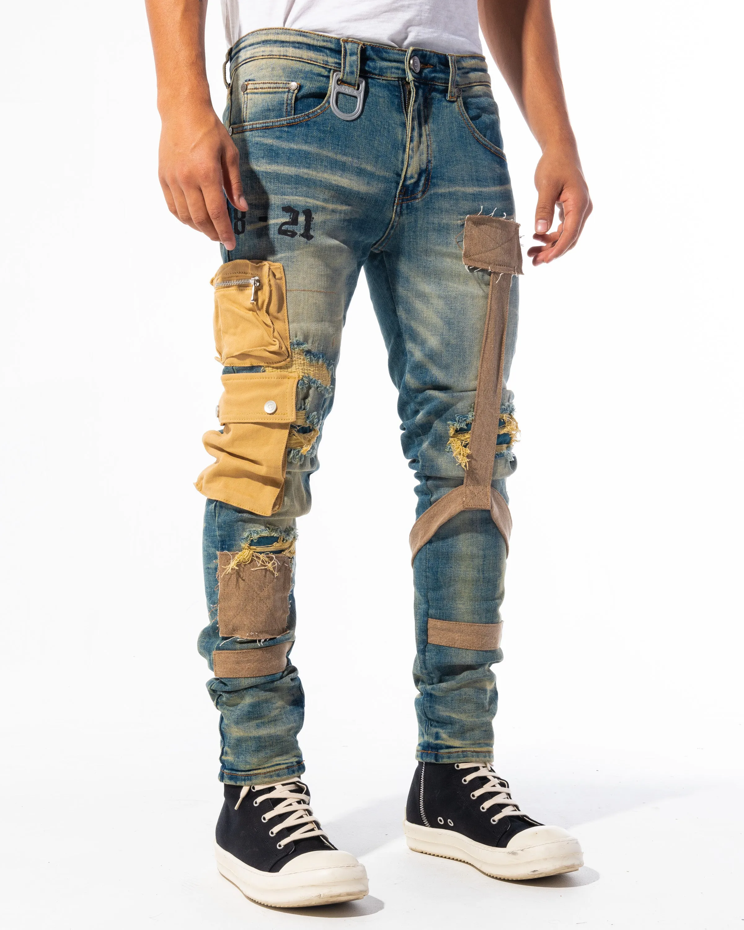 "ALL THE SMOKE" DENIM (BLUE VINTAGE COMBO WASH)