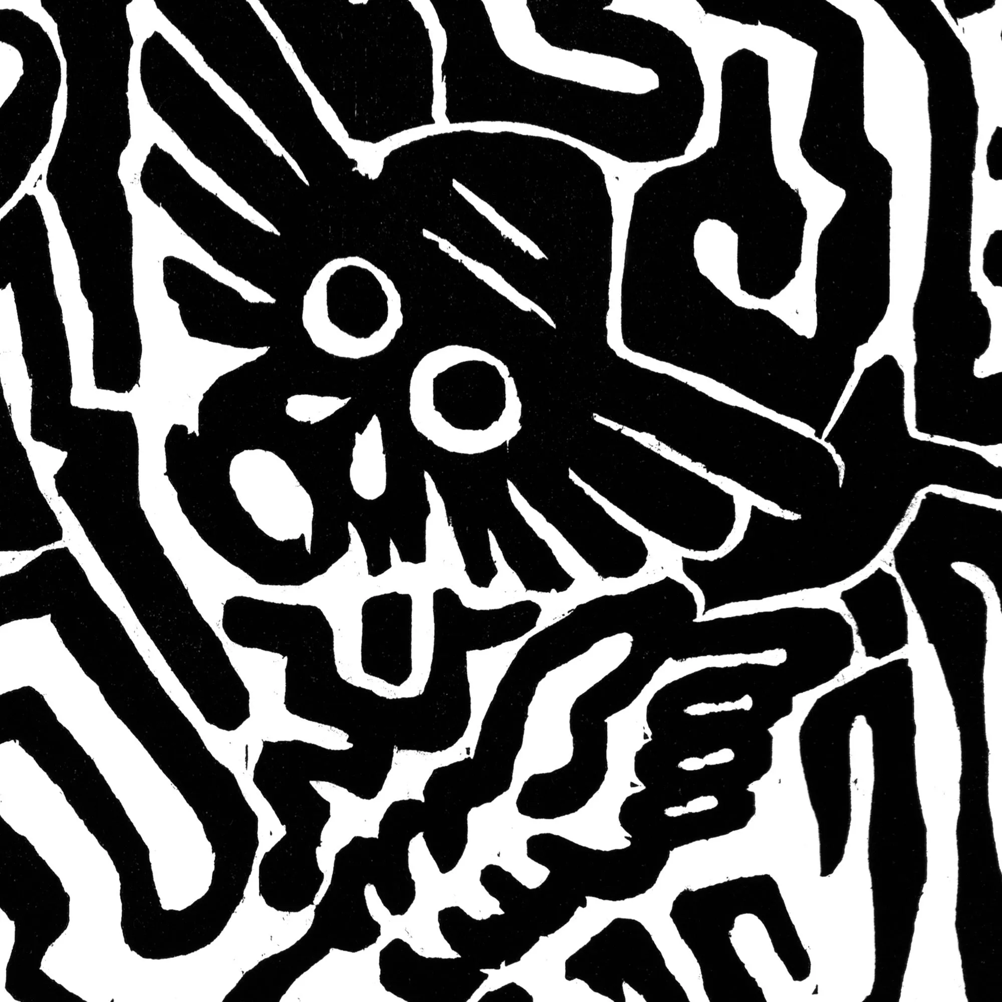 "Portrait of Keith Haring" woodblock print on 32x40 inch Somerset Sateen paper, limited edited signed and numbered out of 15