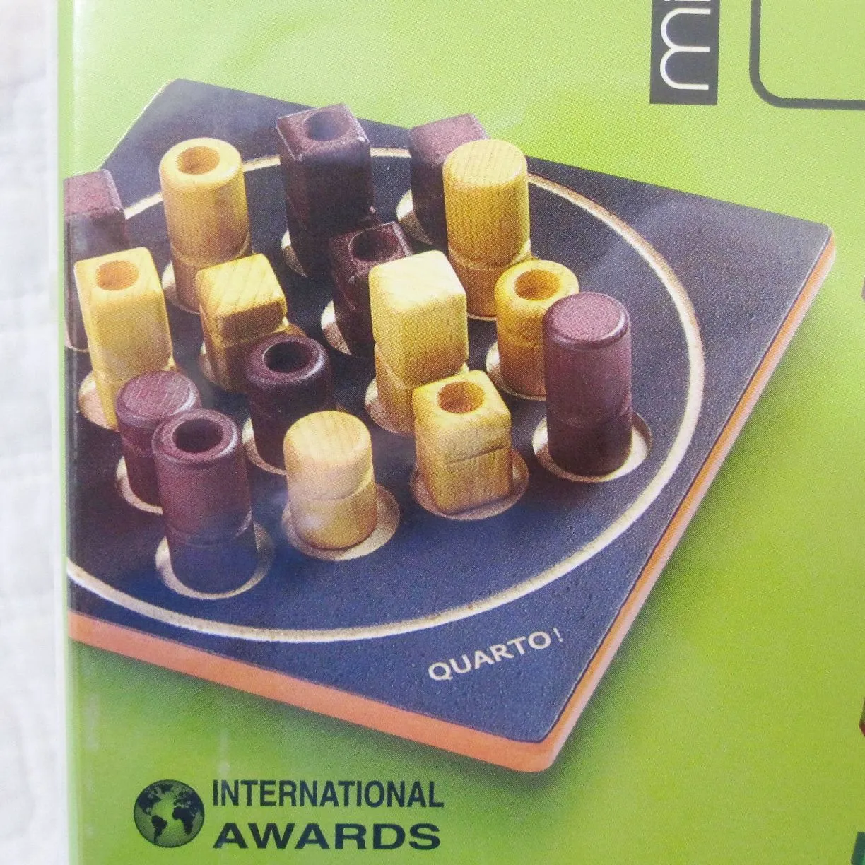 "Quarto" Mini, Portable Wooden Strategy Board Game, Ages 8 