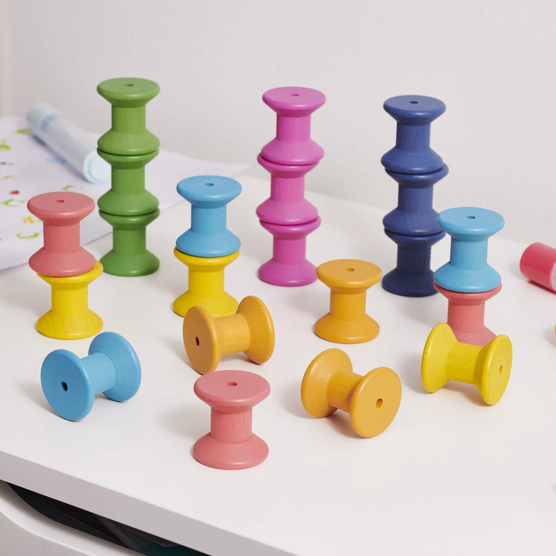 Rainbow Wooden Spool