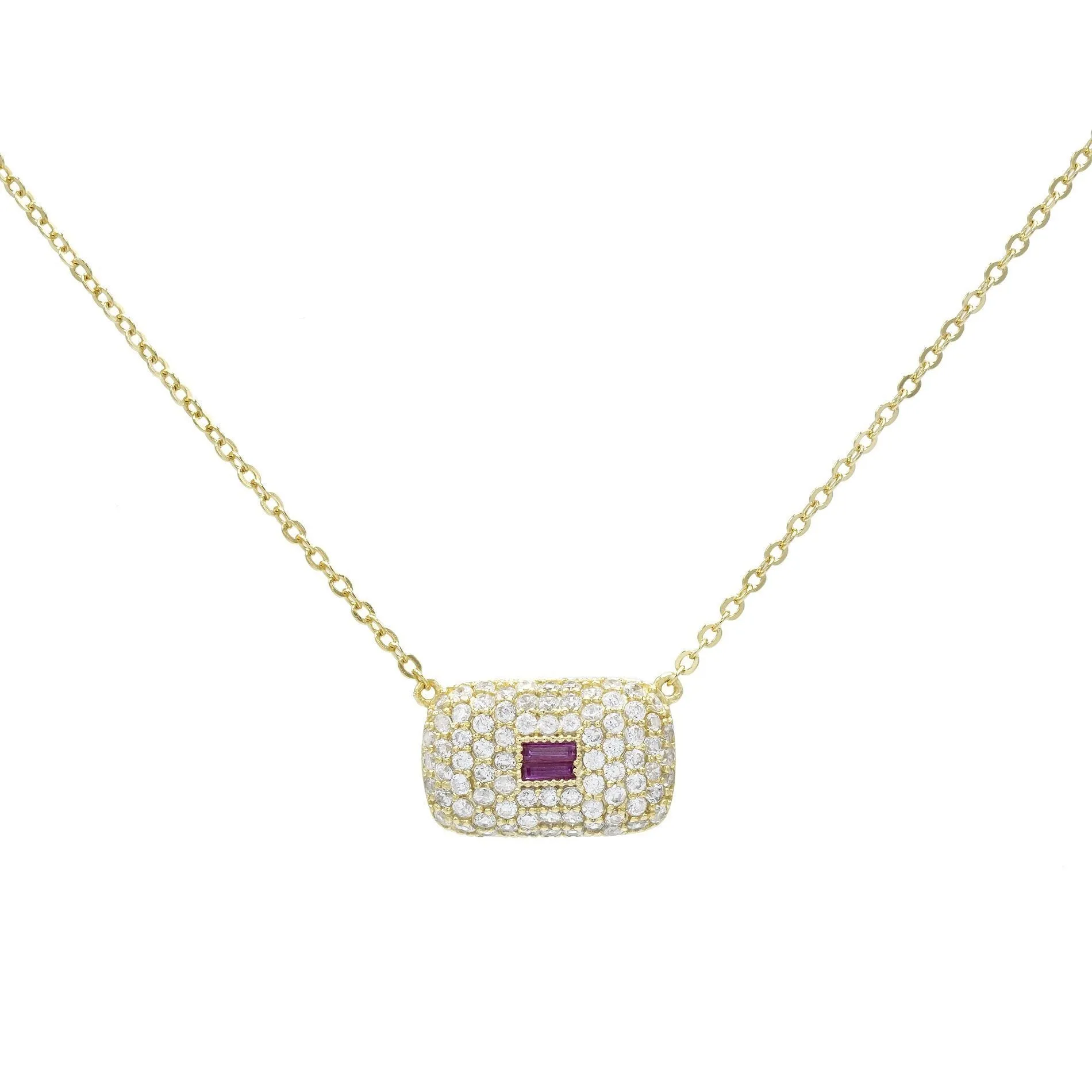 Rectangle Stone Necklace