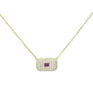 Rectangle Stone Necklace
