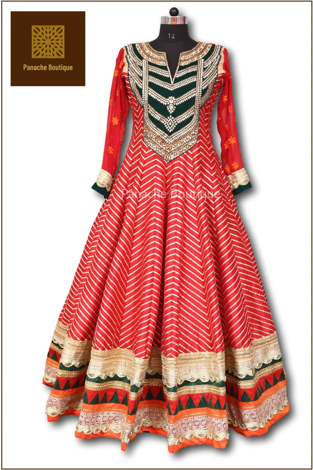 Red Colour Floor Length Anarkali