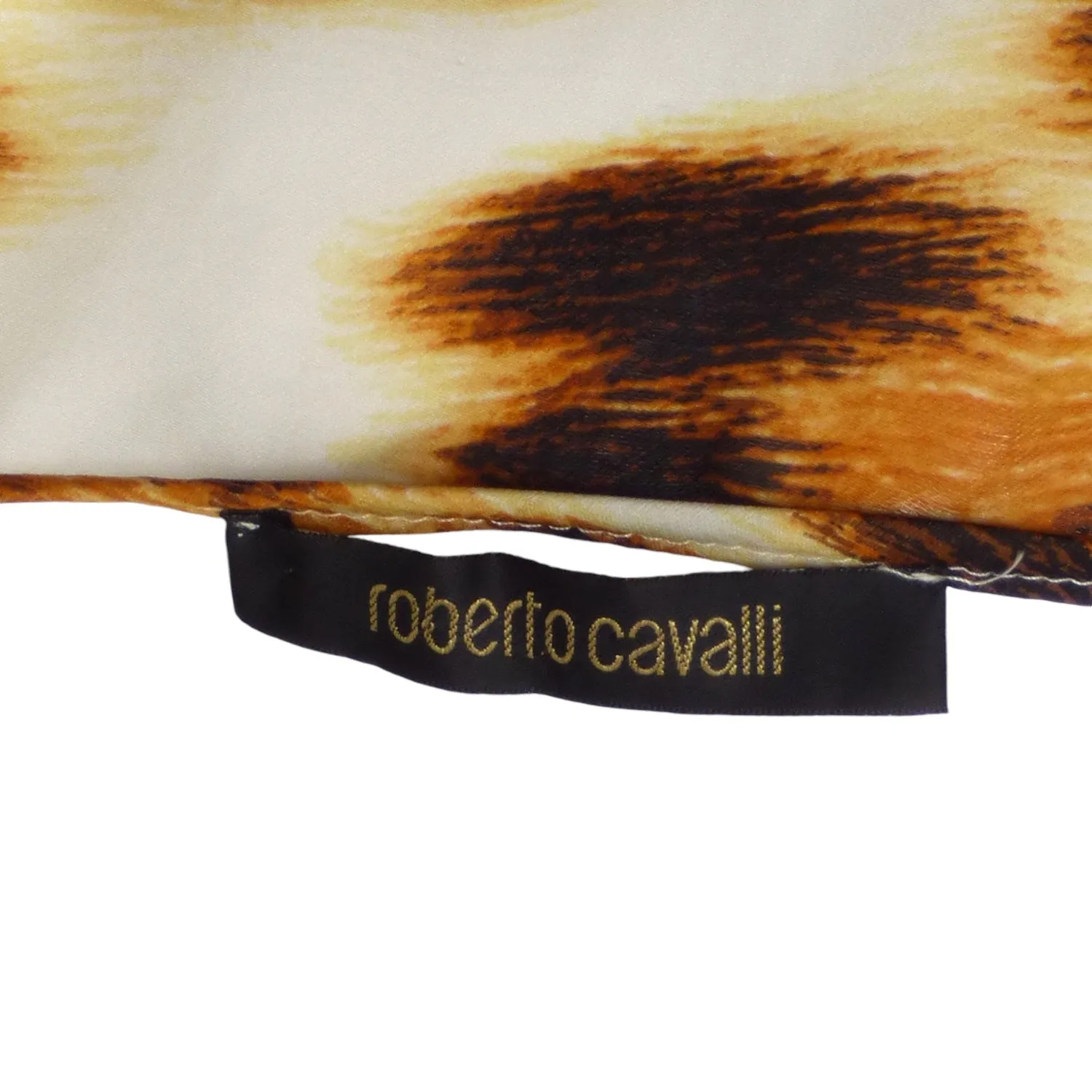 ROBERTO CAVALLI- Multi Color Silk Print Blouse, Size 12