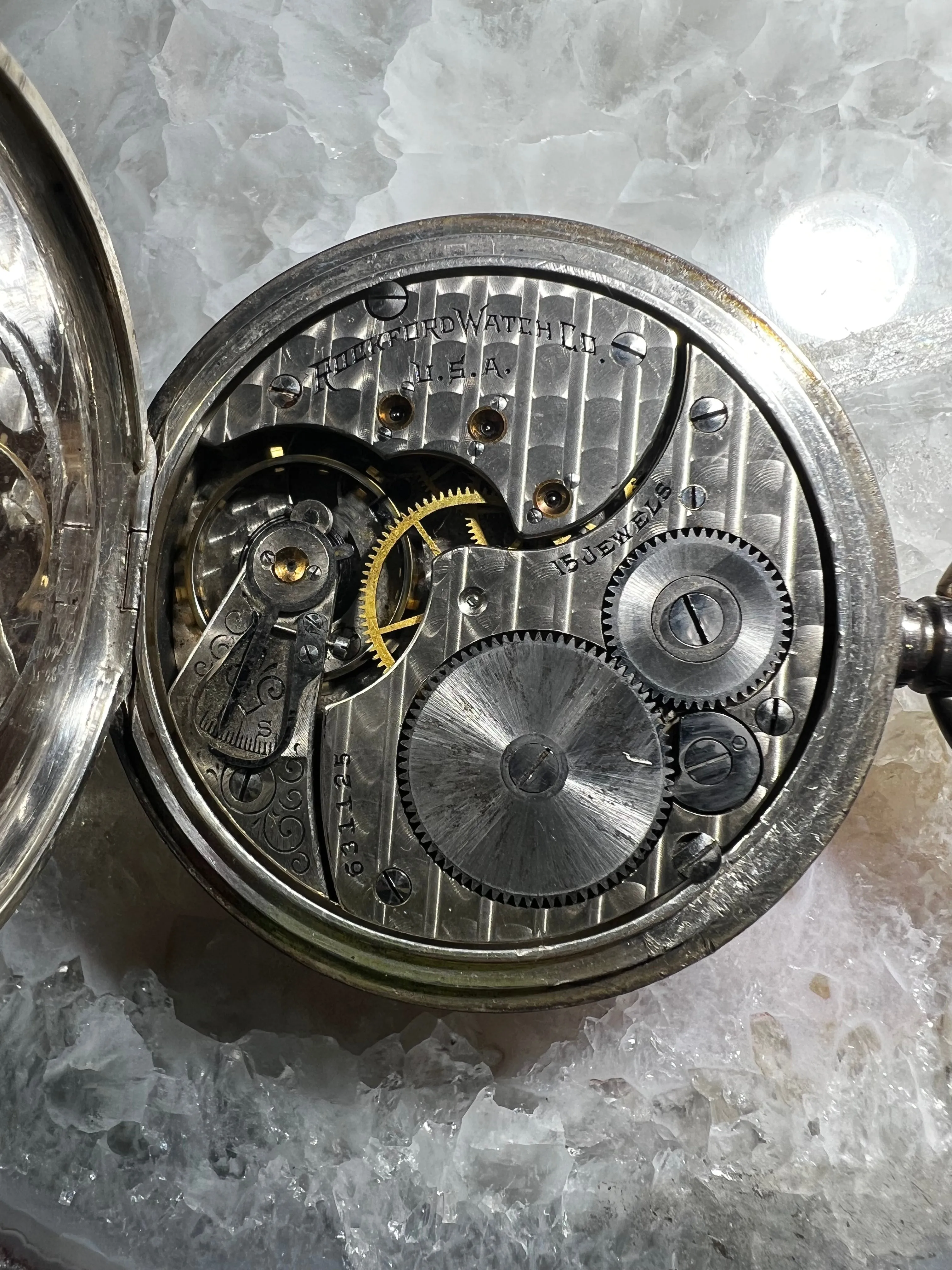 Rockford 1930's Sterling Silver Pocket Watch