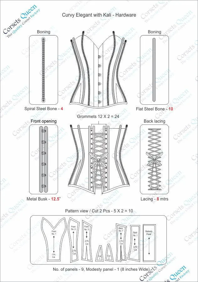 Rowan Satin Overbust Corset