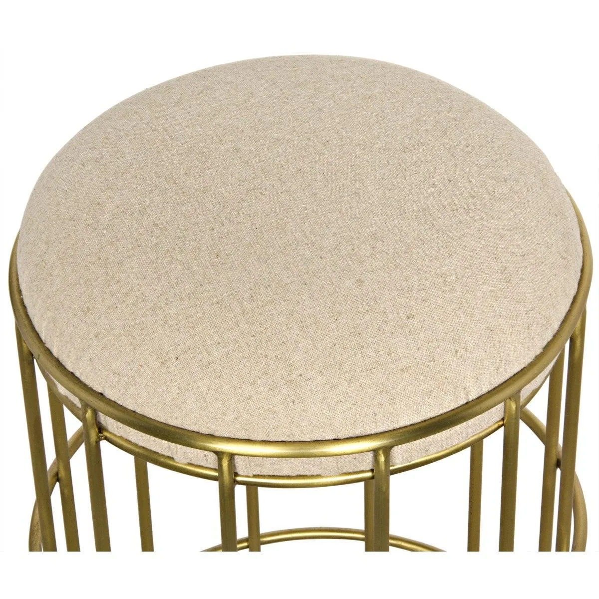 Ryley Counter Stool, Steel with Brass Finish