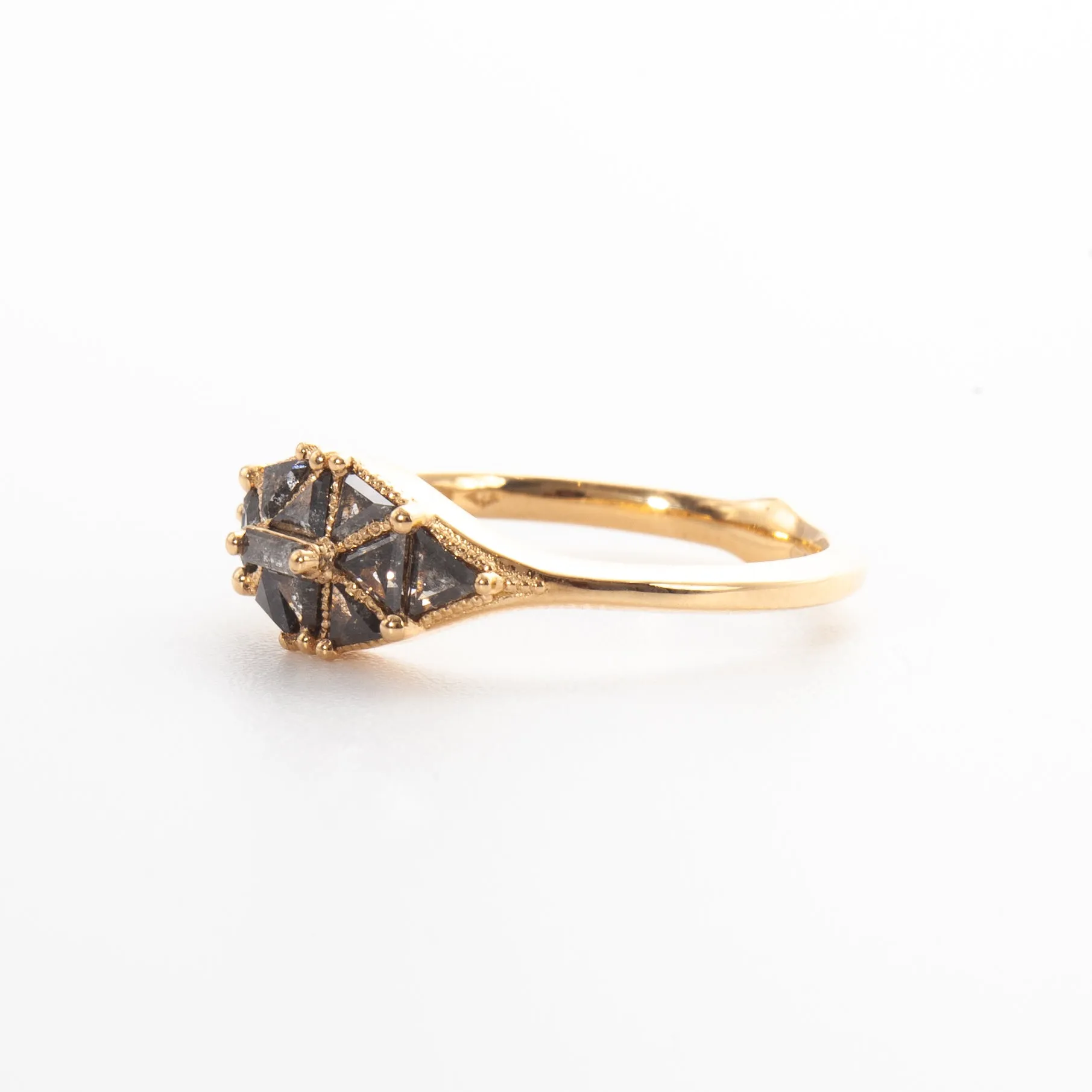 Salt & Pepper Diamond Dome Ring
