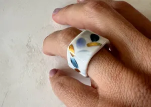 Sapphire Strokes Ring