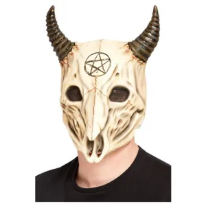 Satanic Ram Skull Overhead Mask, Latex