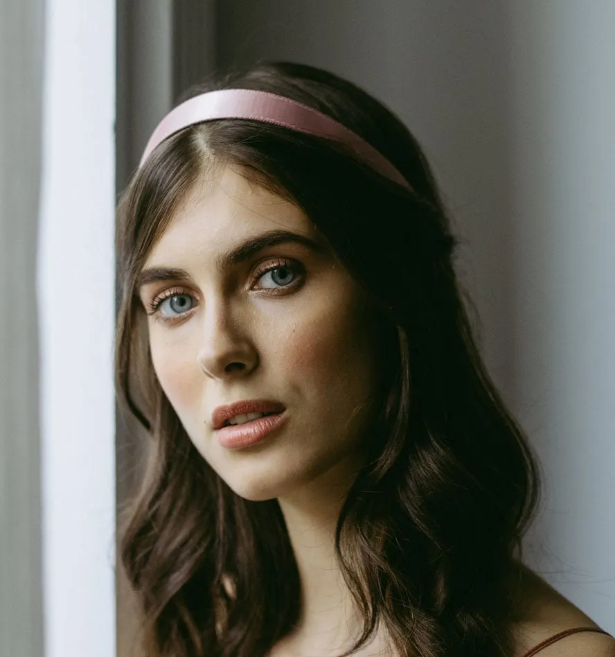 Satin Headband in Blush