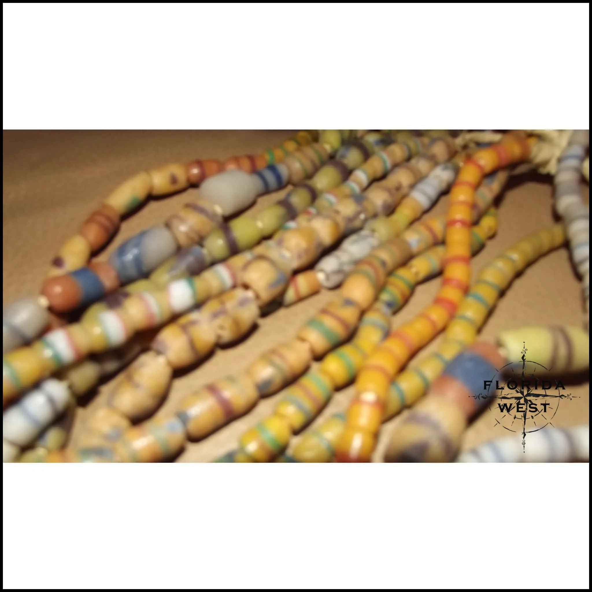 Sea Glass and Vintage African Krobo Trade Beads Necklace