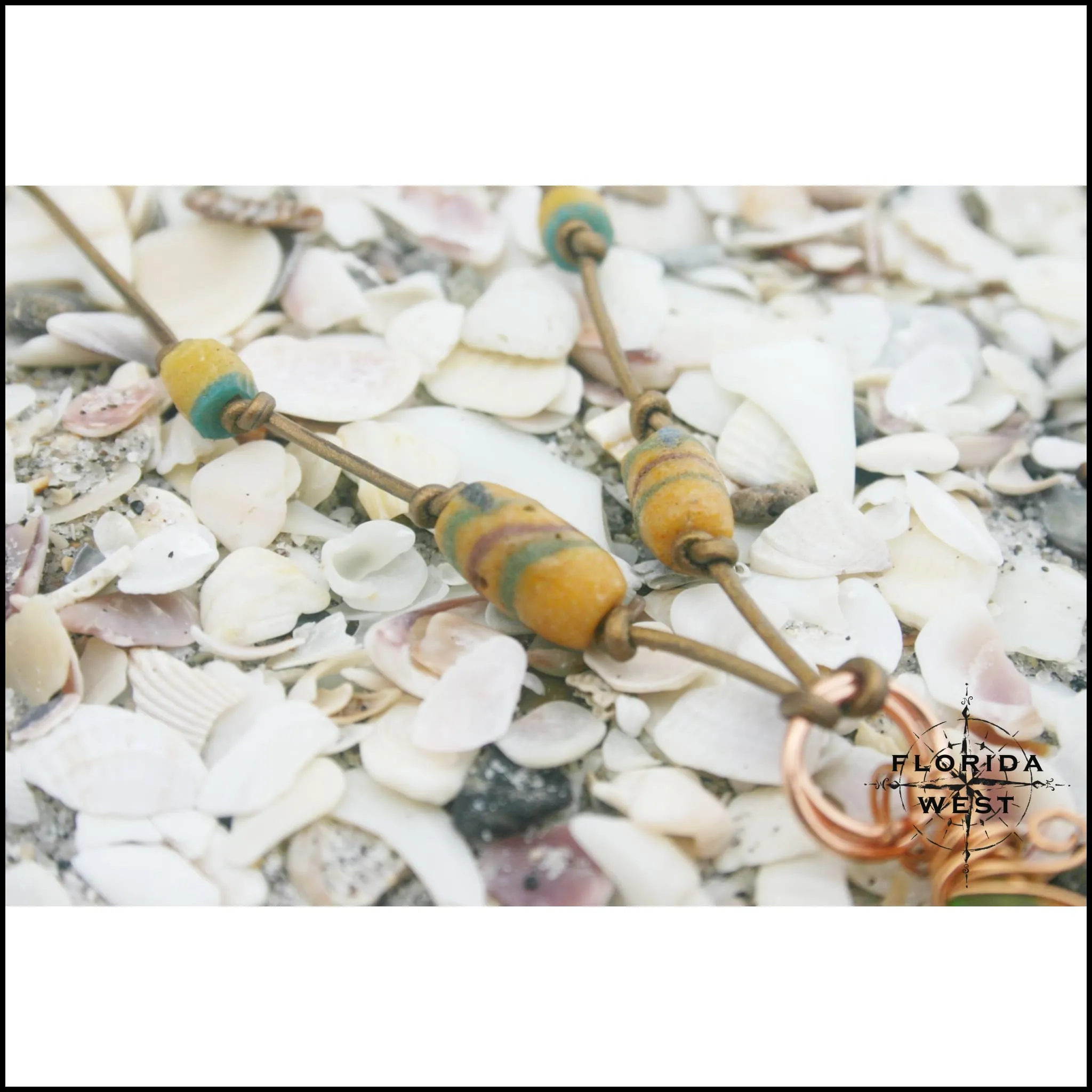 Sea Glass and Vintage African Krobo Trade Beads Necklace