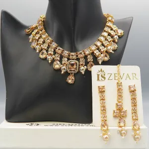 Semi-Gemstones Latkans Necklace Set