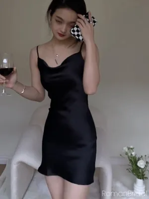 Sexy Spaghetti Strap Sleeveless Mermaid Satin Homecoming Dresses For Party Online, HD0988