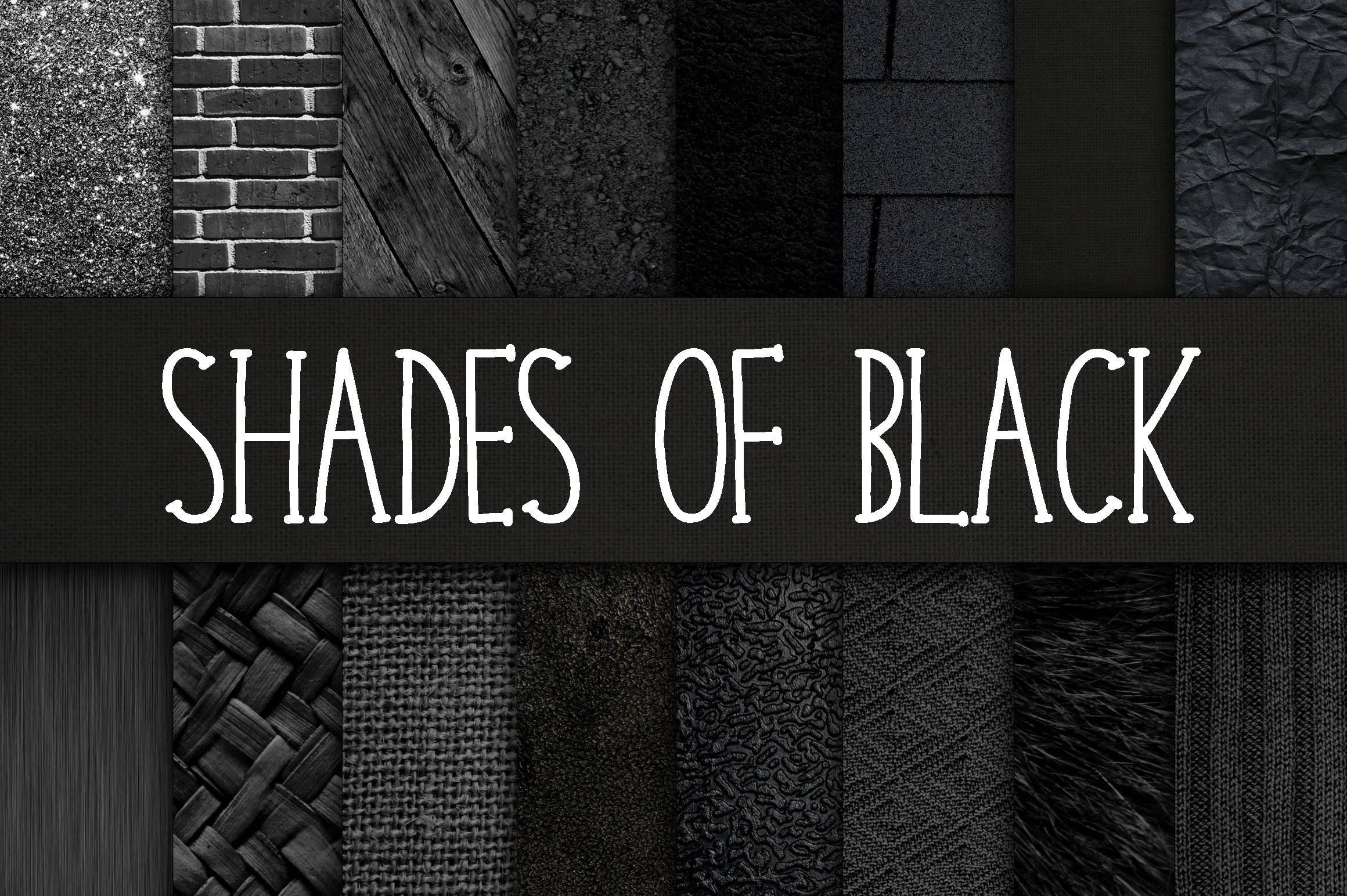Shades of Black Digital Wallpaper Textures Printable Graphics Boho Retro Dark Themed Designs Use for Scrapbooking Junk Journal Pages Gift Wrap