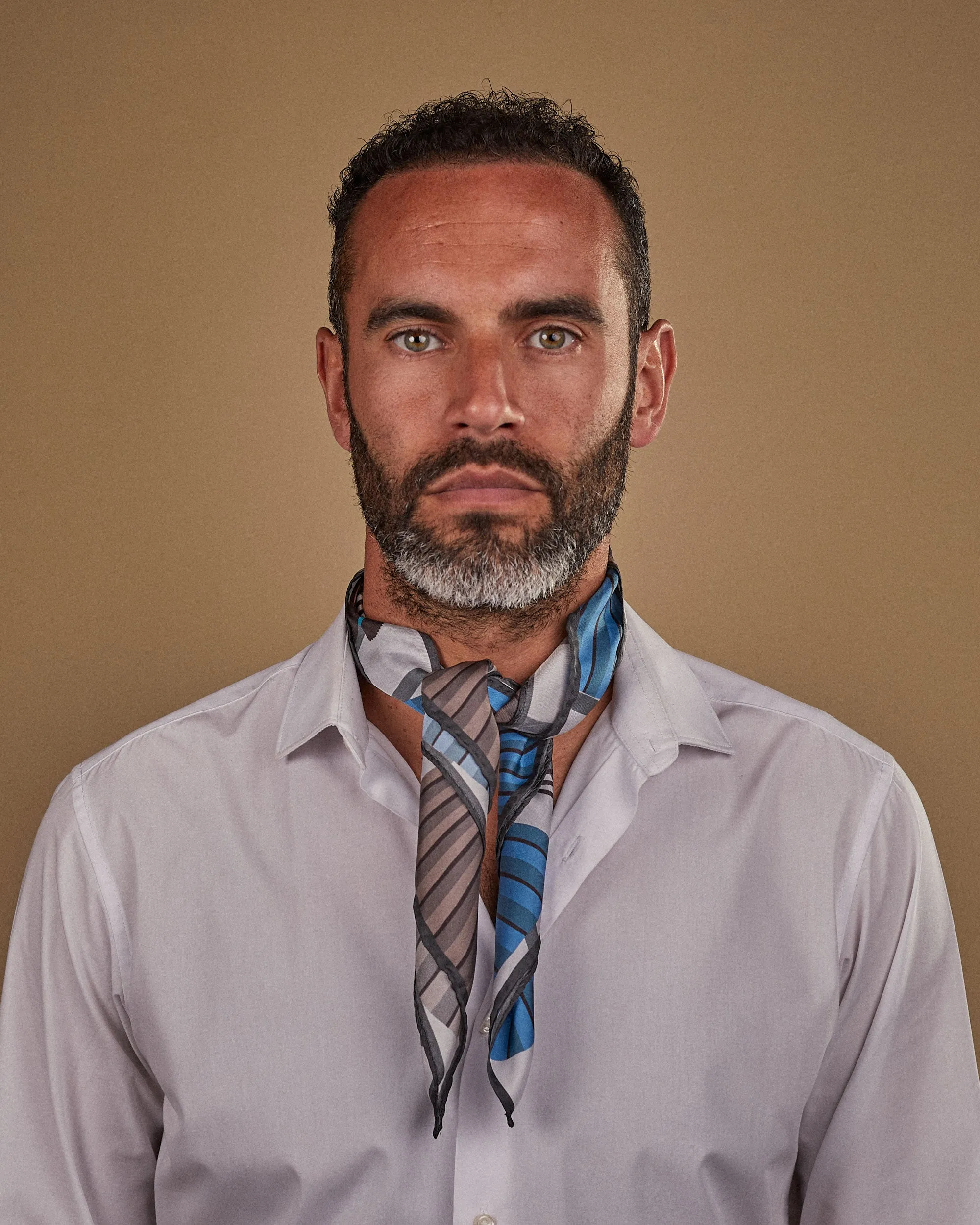 Silk Japanese Inspired Neckerchief - The Fan