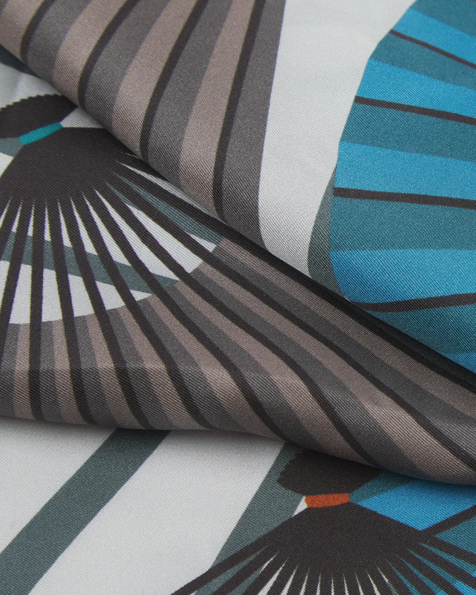 Silk Japanese Inspired Neckerchief - The Fan