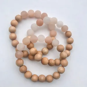 Simple Boho Diffuser Bracelet - Matte Pink Aventurine