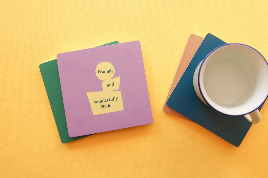 (Simple Geometry) Fearfully & Wonderfully Made {Coasters}