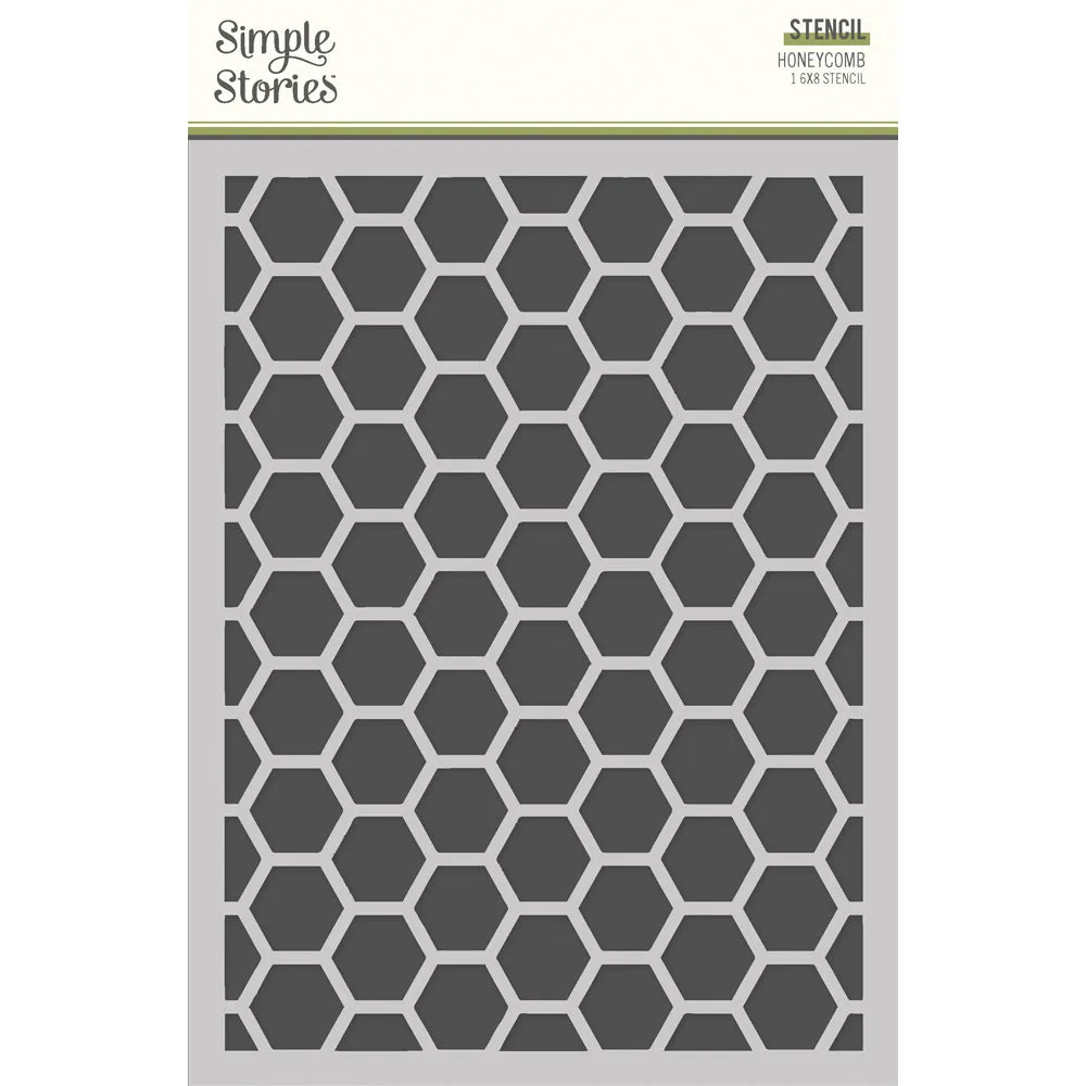 Simple Stories - Simple Vintage Spring Garden - 6x8 Stencil - Honeycomb
