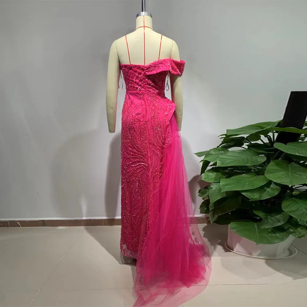 Sleeveless Sequins Maxi Bodycon Dress HT925