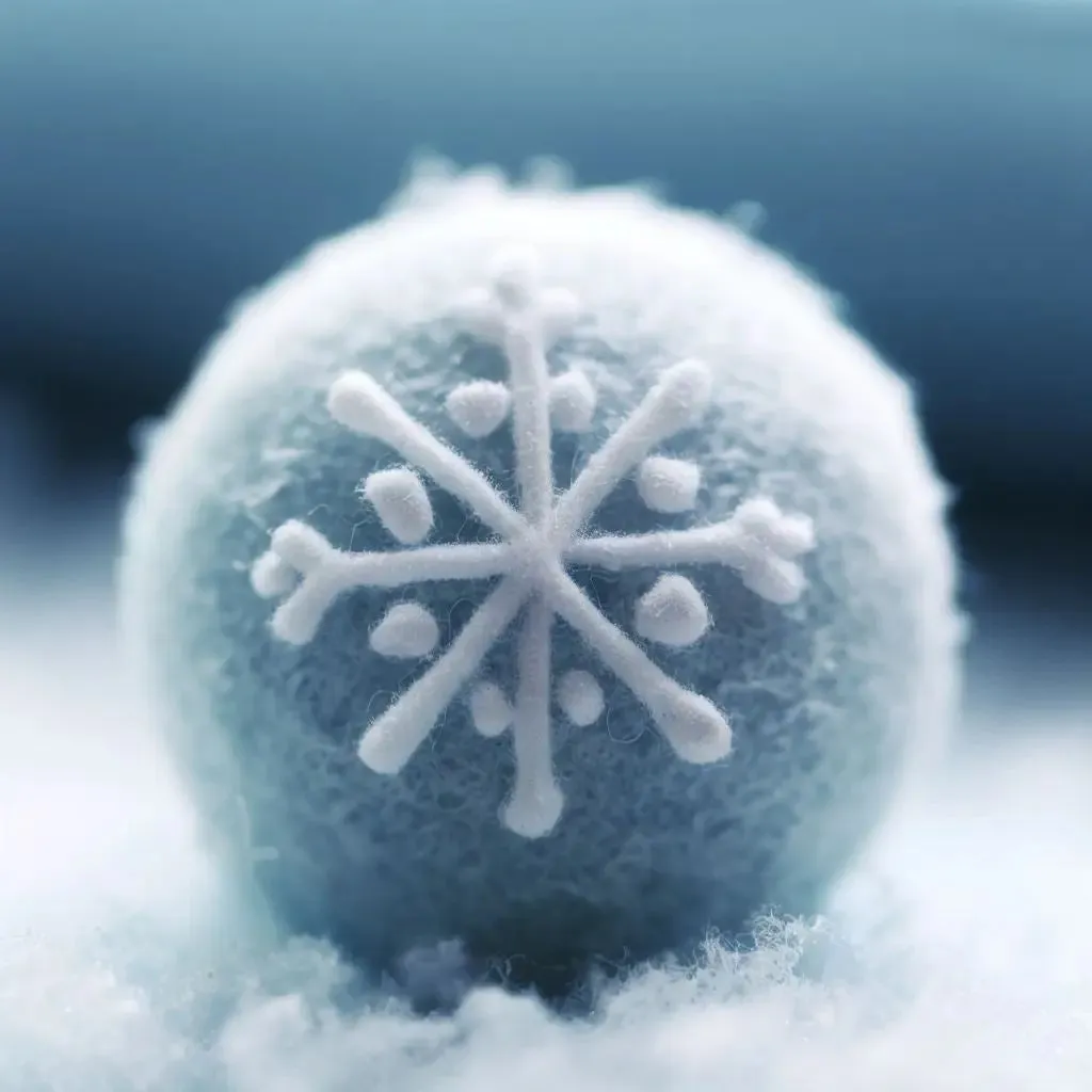 Snow Flake  Felt Balls Handmade in Nepal (30 pcs)