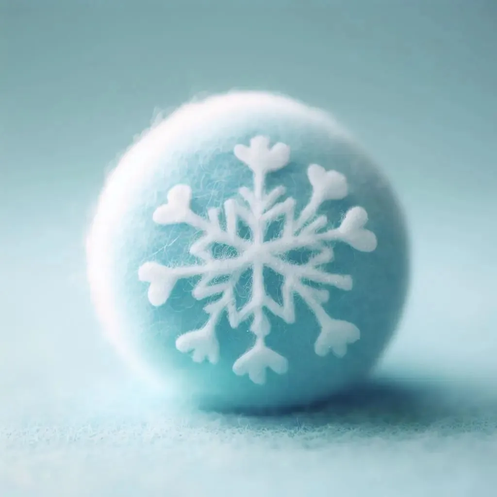 Snow Flake  Felt Balls Handmade in Nepal (30 pcs)
