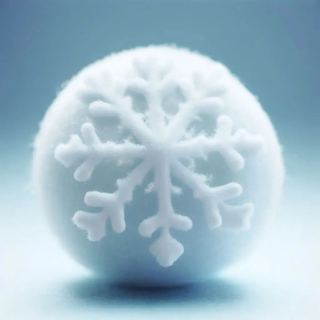 Snow Flake  Felt Balls Handmade in Nepal (30 pcs)