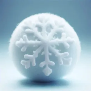 Snow Flake  Felt Balls Handmade in Nepal (30 pcs)