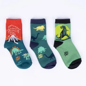 Sock it to Me Dinosaur Days Crew Socks 3pack - Youth