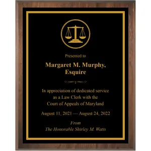 Solid Walnut Plaque