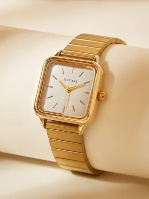 Square Pointer Quartz Watch - Gold - FD ⚡