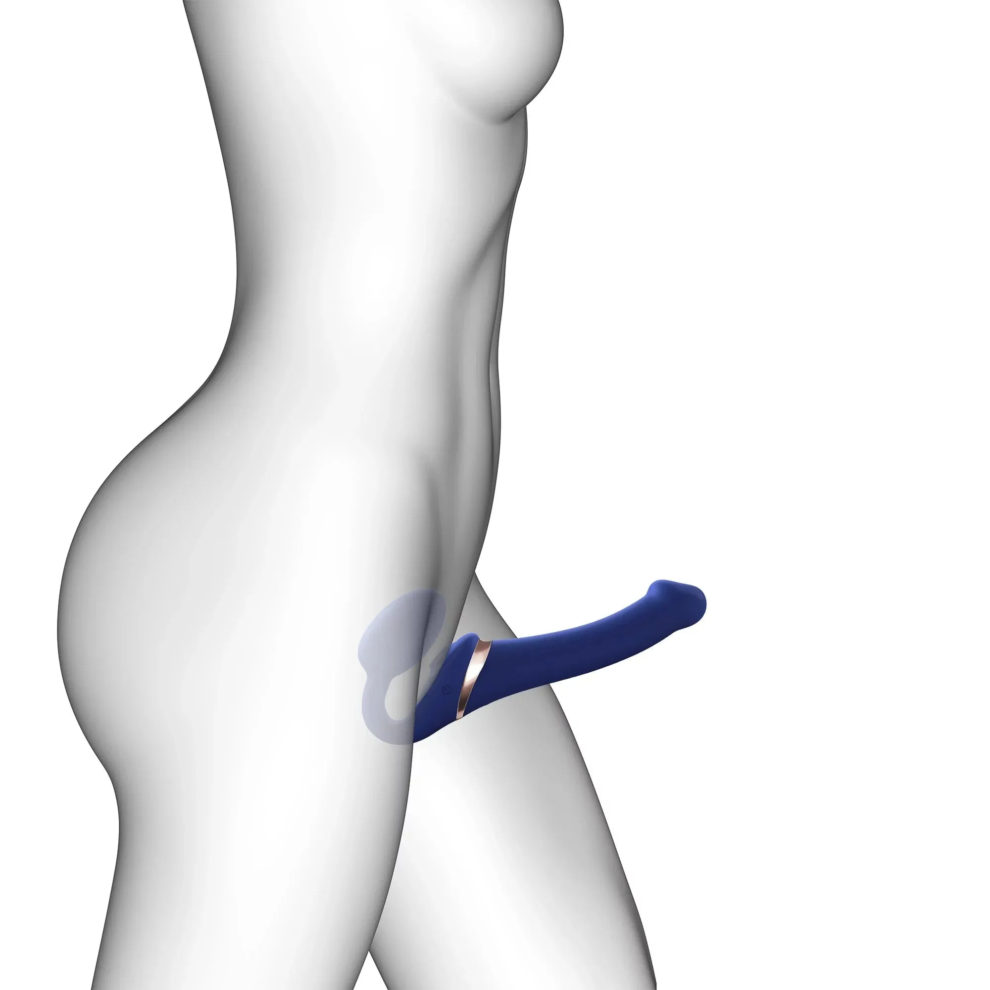 Strap on Me -  Multi Orgasm Bendable Strap-On Medium - Night Blue