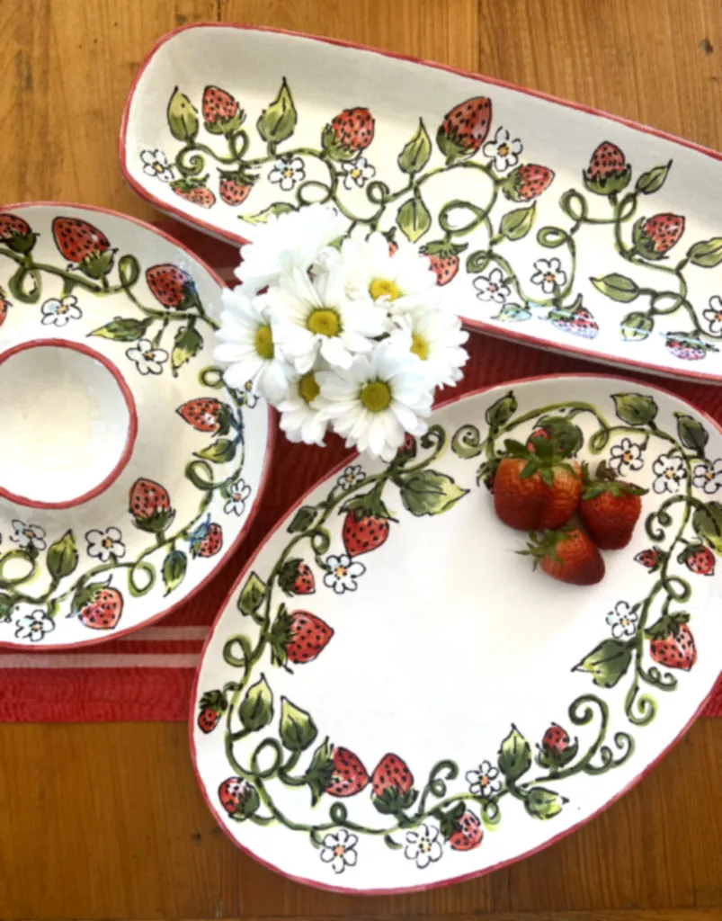 Strawberry Oval Platter