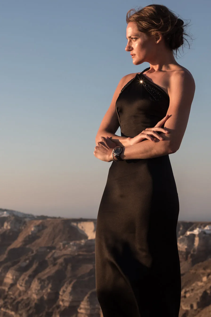 Swarovski Encrusted Silk Gown