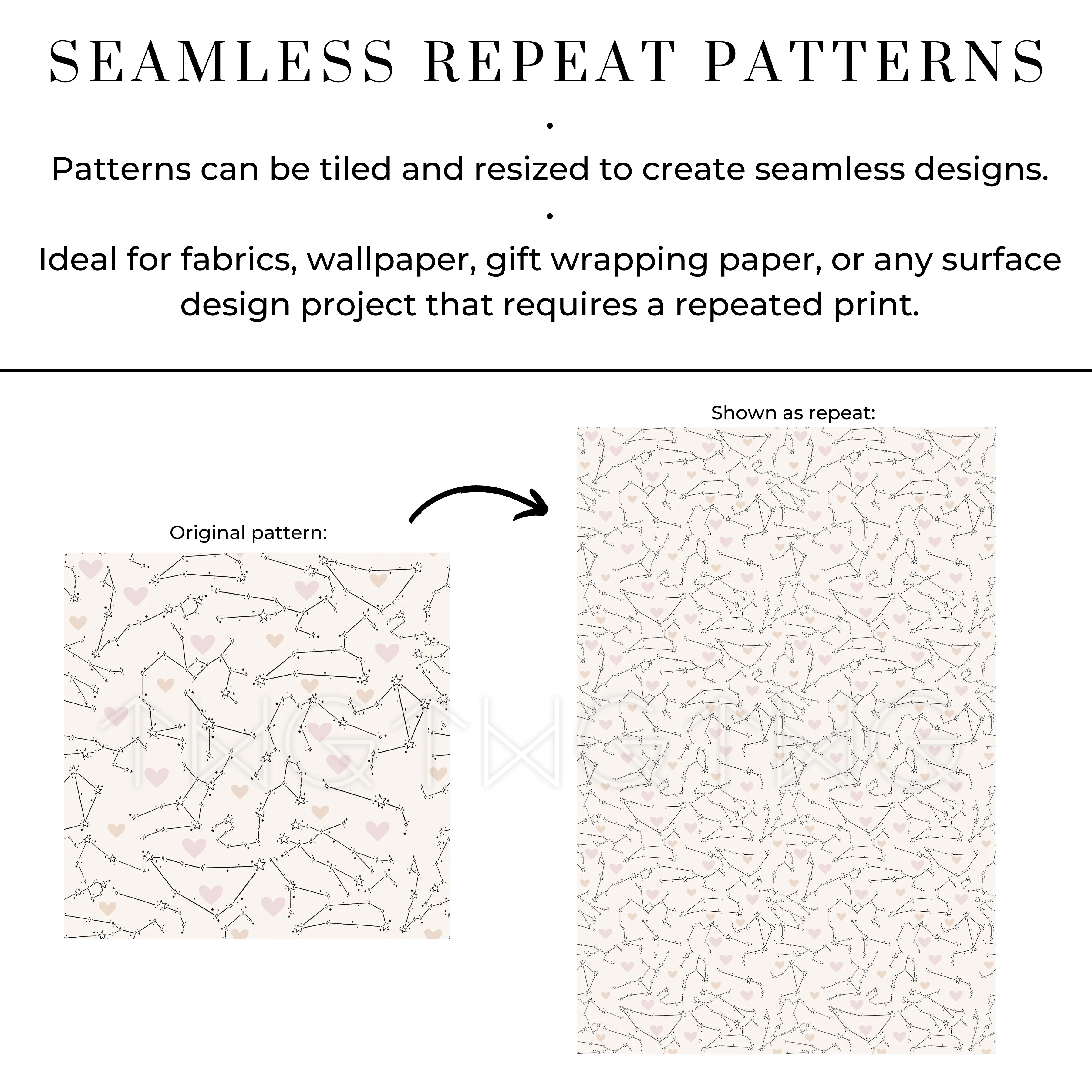 Sweet Zodiac Seamless Patterns