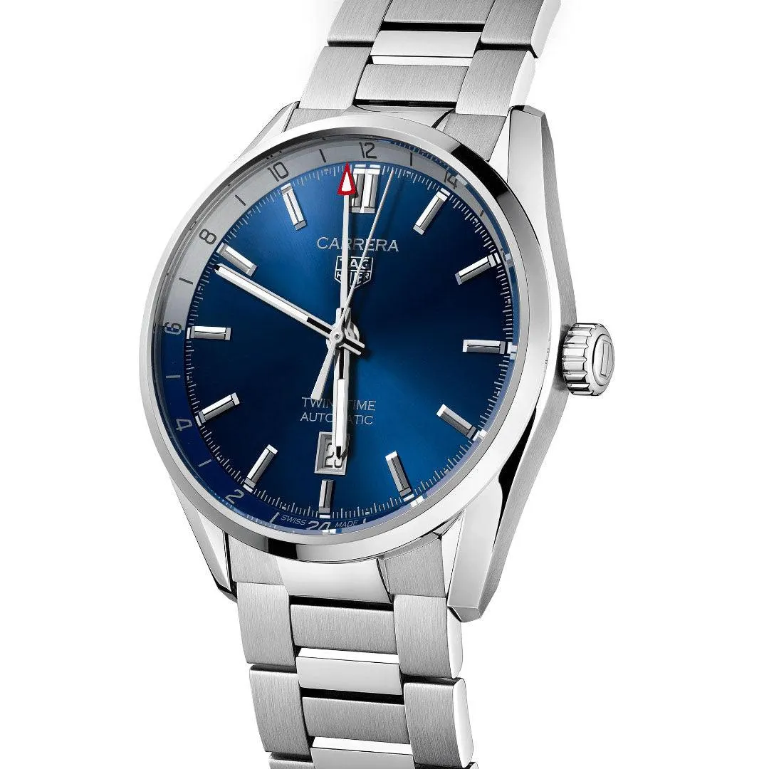 Tag Heuer Carrera Twin-Time Caliber 7 41mm Automatic steel WBN201A.BA0640 watch