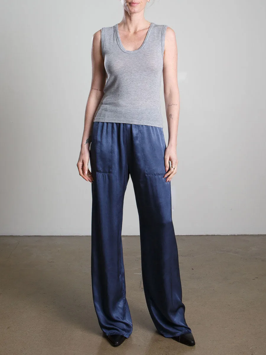 Taryn Pant in Vintage Satin - Steel