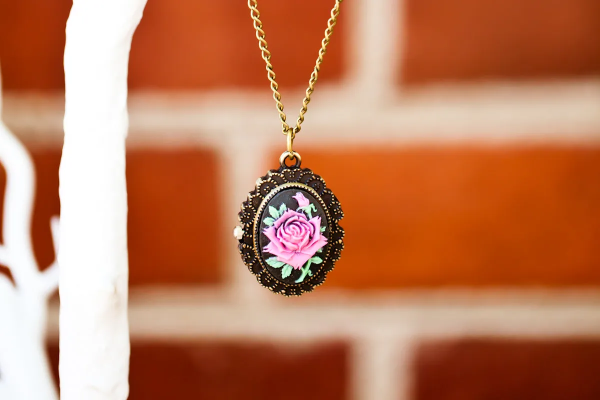The Belle Pocket Watch (Pink Rose)
